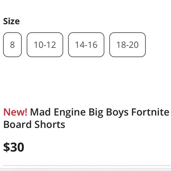 BOYS XXL 18/20 Fortnite bathing trunks by Mad Engine - Picture 7 of 7